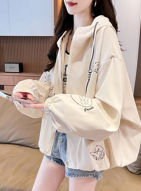 韩版连帽棒球服外套女款2025秋季新款初高中学生大童宽松休闲风衣