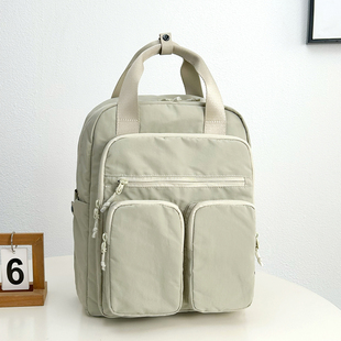 日本双肩包女旅游轻便高颜值大容量通勤背包防水电脑包多口袋书包