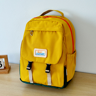 日本书包2025新款双肩包男女学生背包防水大容量轻便高颜值撞色