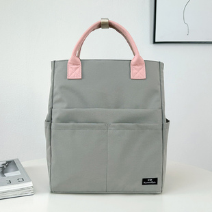 初高中学生手提补习袋女高颜值大容量斜挎包轻便通勤电脑包文件袋