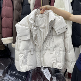 休闲小个子加厚保暖白鸭绒外套潮 韩版 DHRJ短款 羽绒服女2024冬新款