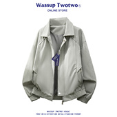 新款 WASSUP 宽松防风飞行员夹克 翻领外套男款 2026春季 TWO TWO美式