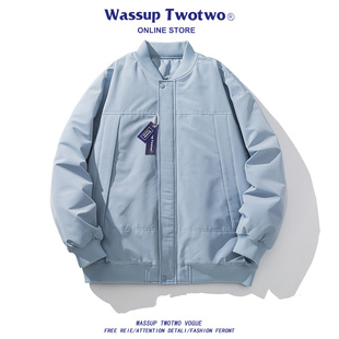 WASSUP TWO TWO冬季cleanfit飞行夹克棉服男女款新款加厚保暖棉衣