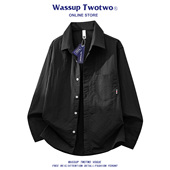 夏季 WASSUP 宽松高级感痞帅衬衣外套 衬衫 男款 TWO TWO冰丝速干长袖