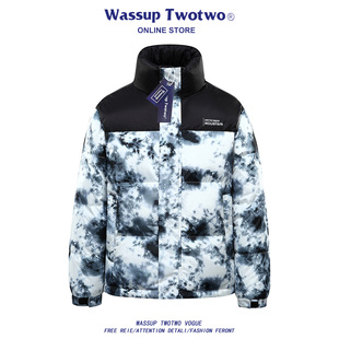 面包羽绒服短款 WASSUP 新款 TWO冬季 拼接撞色户外防风保暖外套 TWO