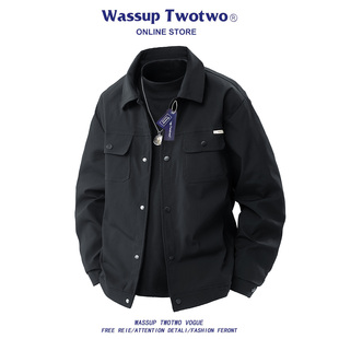 复古潮流秋冬新款 WASSUP 夹克美式 TWO工装 男宽松百搭简约外套 TWO