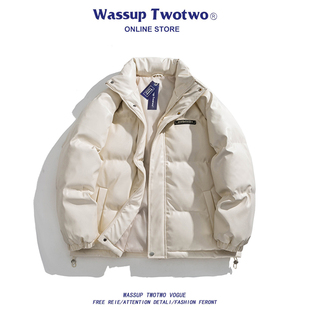 加厚棉衣情侣冬装 WASSUP 冬季 TWO潮牌羽绒棉服男款 外套男棉袄 TWO