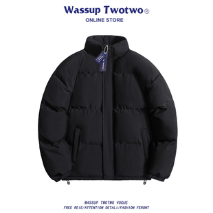 冬季 WASSUP 男女款 TWO石墨烯棉服美式 棉袄外套面包服加厚棉衣 TWO
