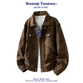 2025新款 WASSUP 翻领休闲外套 复古扎染夹克男士 春秋季 TWO TWO美式