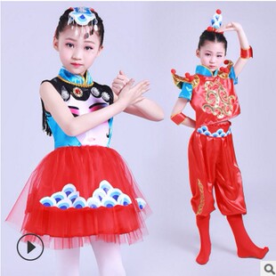 说唱脸谱儿童演出服川剧变脸服装花木兰裙装男女京剧脸谱表演服装