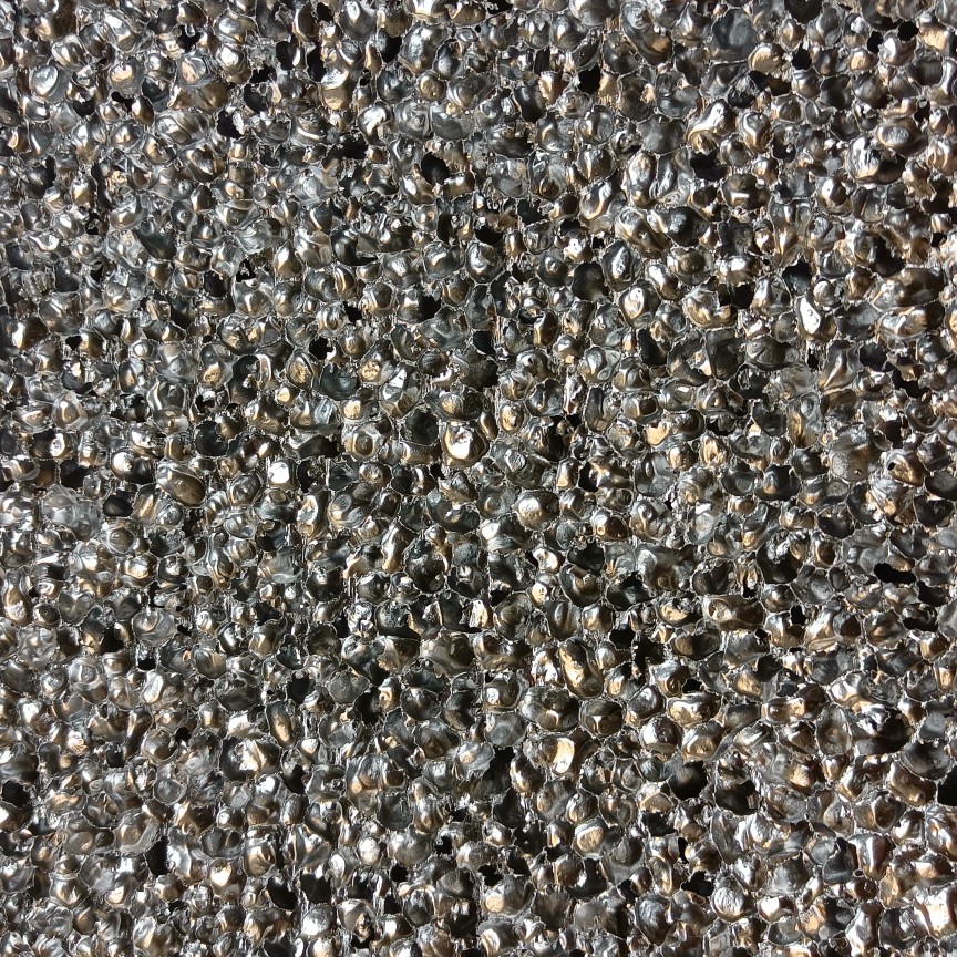 泡沫铝装修透光通孔泡沫铝电磁屏蔽高校缓冲实验防火防撞发泡铝