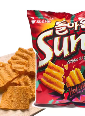 临奥里恩太阳玉米片70g好丽友韩国进口薯片零食膨化食品蒜香锅巴