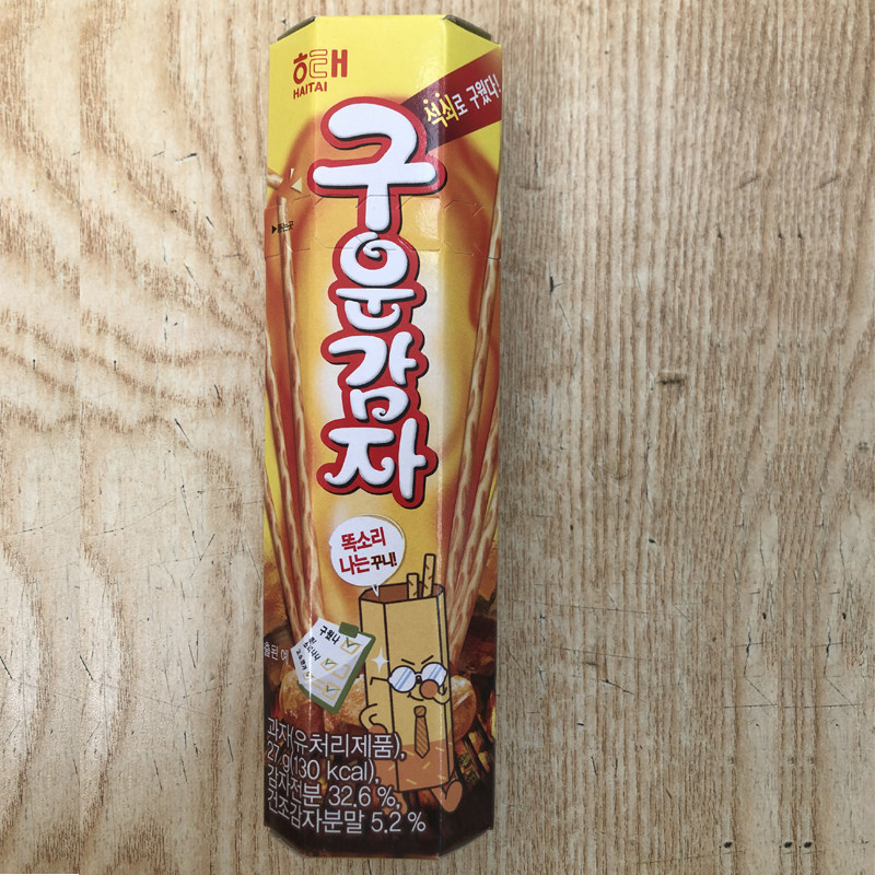 海太烤薯棒饼干27g韩国进口马铃薯棒棒烤红薯地瓜脆条土豆碳烤