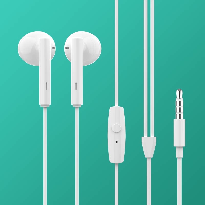 聆动有线耳机半入耳3.5mm圆口线控耳塞手机笔记本电脑通用高音质