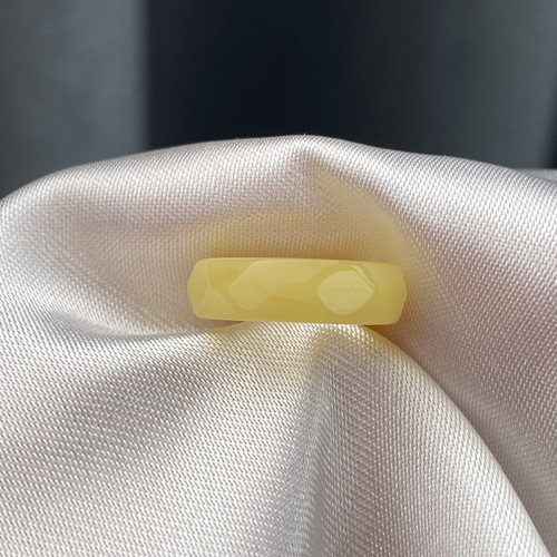 天然俄料精工蜜蜡无相跑环内径8mm
