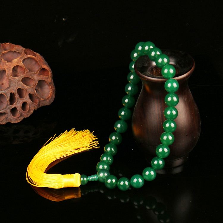 天然绿玛瑙水晶佛珠甄嬛传雍正