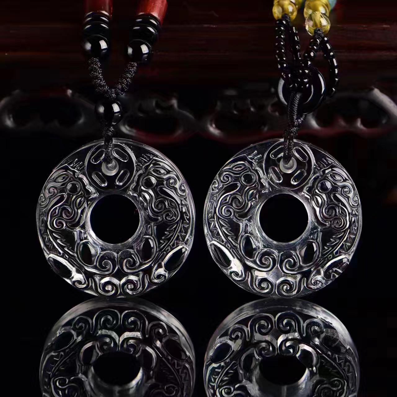 天然白水晶貔貅吊坠皮丘平安扣项链女本命年护身符男士挂件送证书