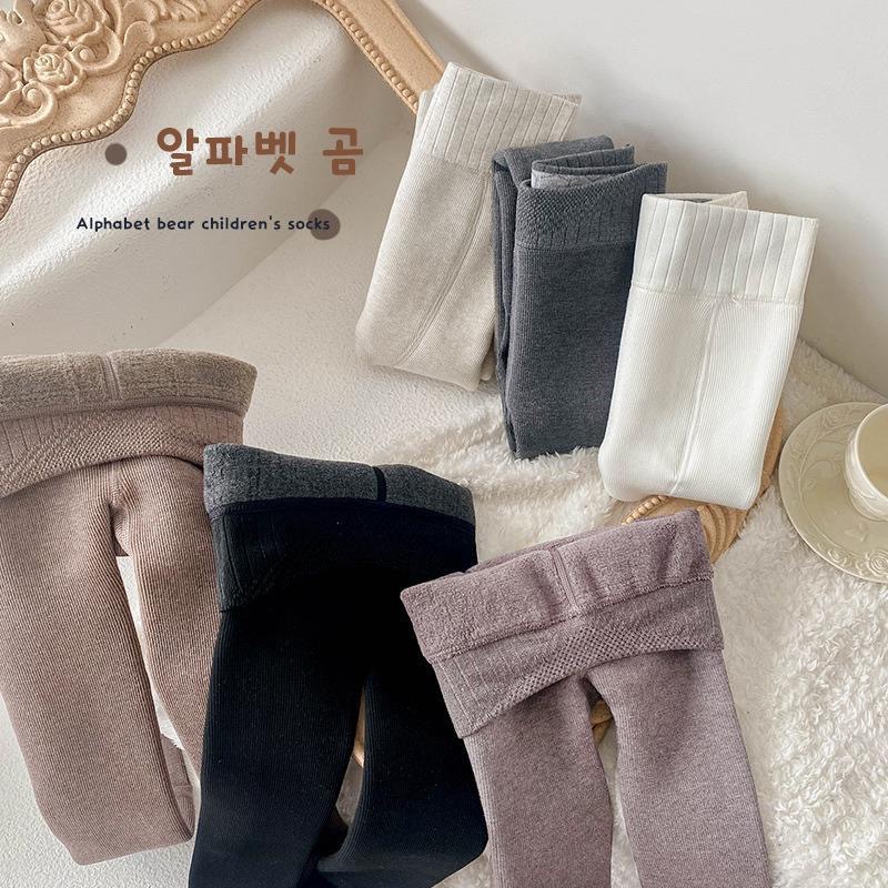 女童纯棉舒适加绒加厚保暖连裤袜儿童宝宝修身洋气冬季连脚打底裤