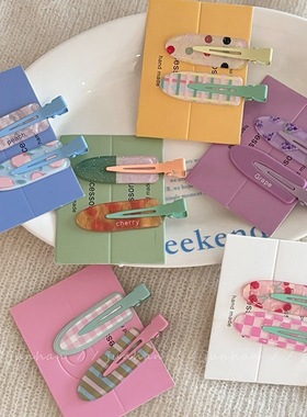 依依妈夏季新款女童甜美侧边刘海夹儿童发饰少女宝宝可爱水果发夹