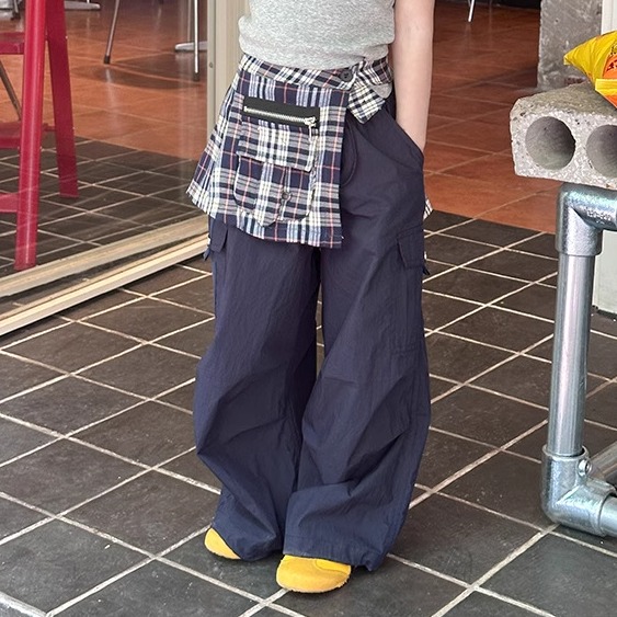 依依妈女童宝宝韩版宽松休闲户外口袋工装裤儿童夏季薄款洋气裤子