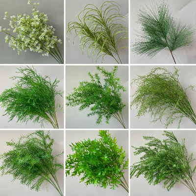 绿色仿真花婚庆绿植叶子森系花材