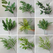 森系婚礼绿色系婚庆仿真尤加利叶配叶假草绿植叶子苹果叶装 饰插花