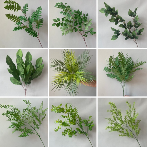 仿真绿色叶子婚庆森系排花插花材
