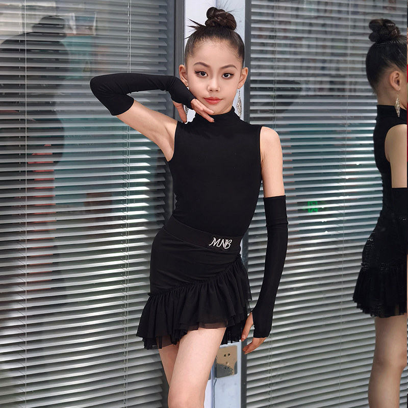 2026秋季新款拉丁舞服装女童分体无袖包臀练功服考级集训舞蹈演出