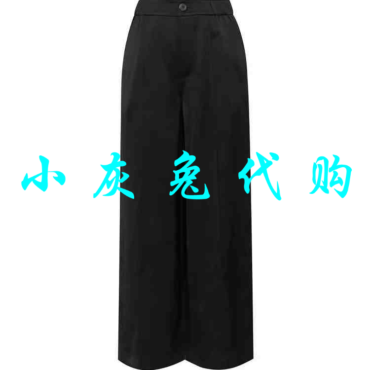 小灰兔代购2025早春光泽感松紧腰直筒休闲长裤女5100565
