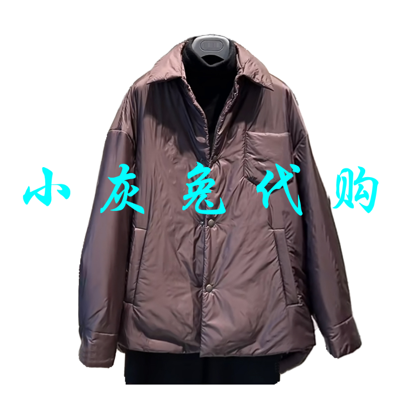 小灰兔正品代购2022冬翻领宽松新雪丽保暖棉服外套5400658