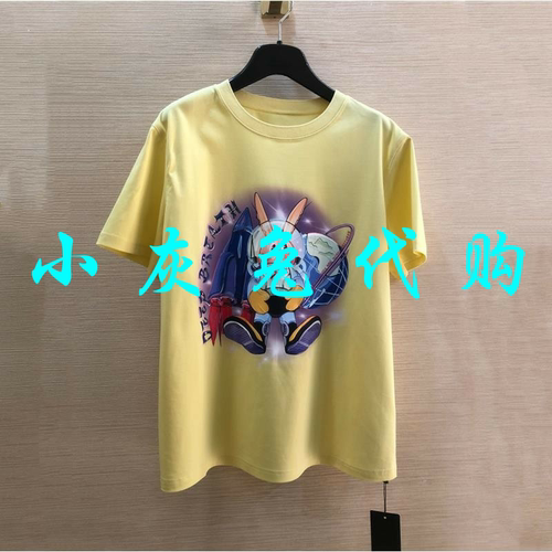小灰兔代购2025夏新款卡通兔子印花短袖t恤1300356-11193BZ-001
