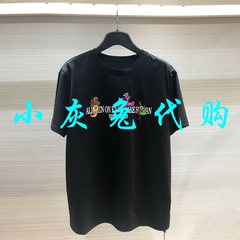 小灰兔正品代购2023夏圆领字母绣花短袖T恤女1300356-11026BC-