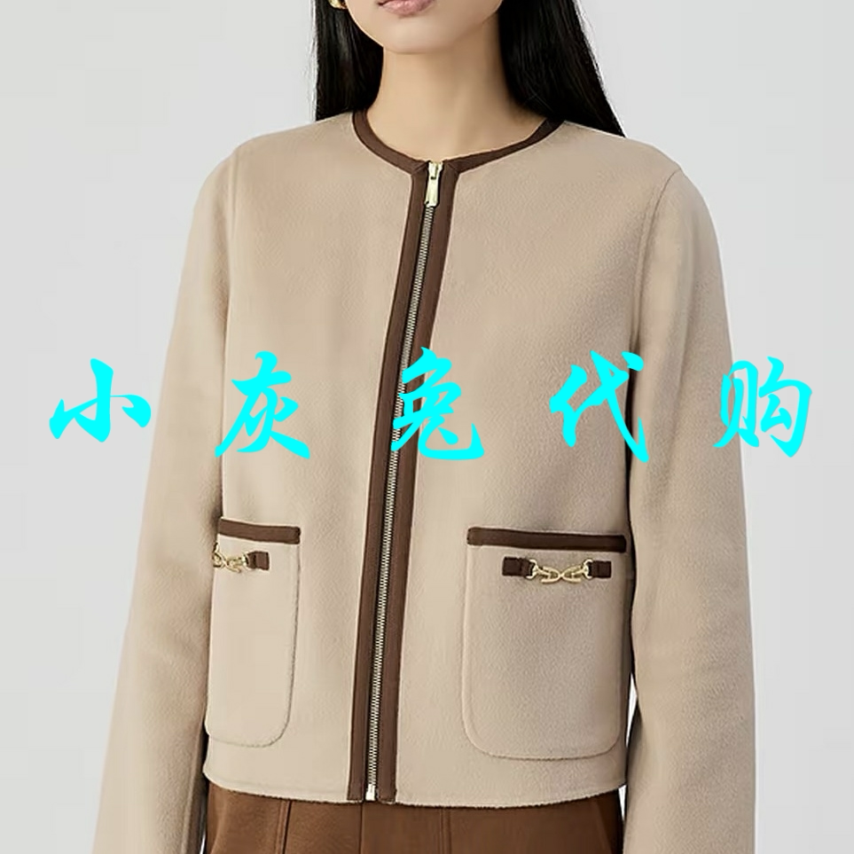 小灰兔代购2025秋新款百搭双面呢羊毛小香风短外套540022-710037