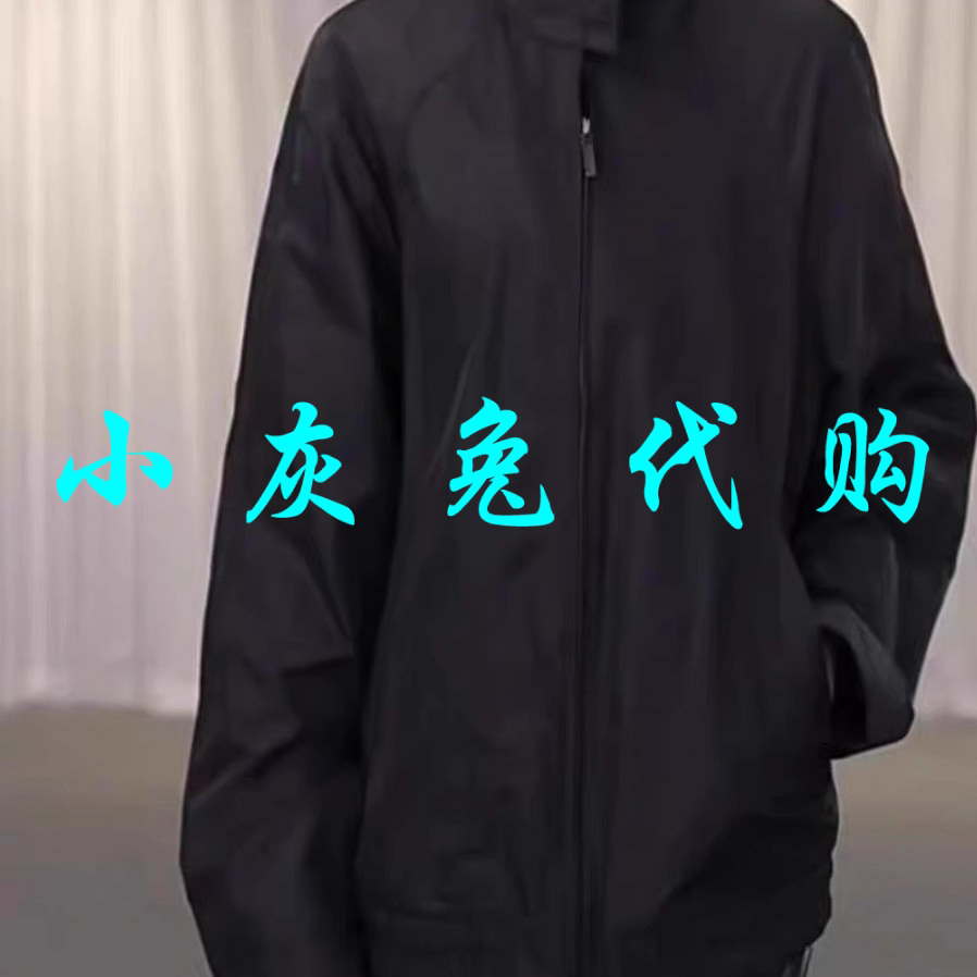 小灰兔代购2025秋新款运动风机车夹克黑色休闲宽松外套女540087