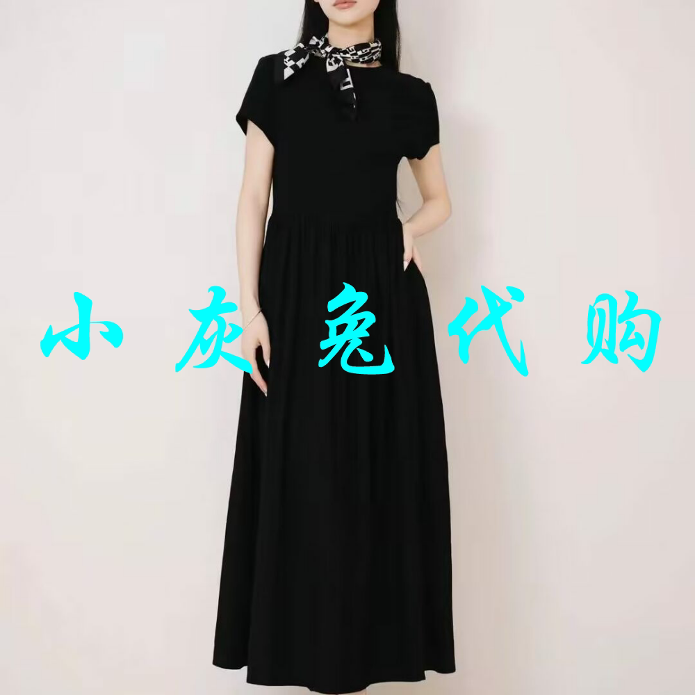 小灰兔代购2026夏新款冰冰面料短袖休闲连衣裙850001-288311