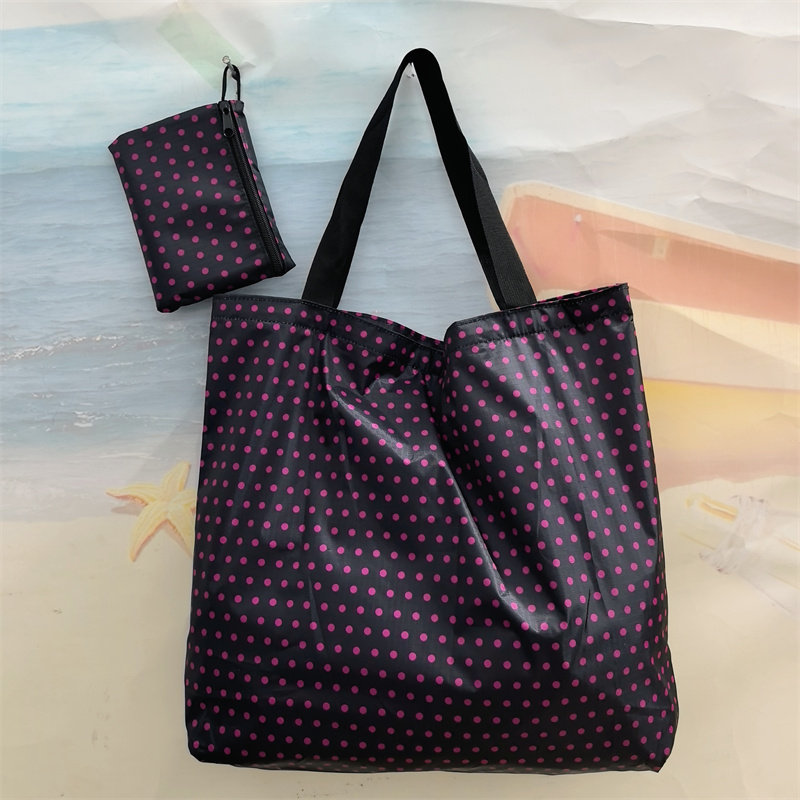 大号拉链折叠购物袋时尚手提袋防水放衣服旅行袋待产包外出卡通袋