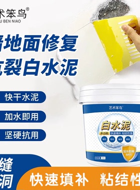 白水泥高强度速干防水墙面瓷砖勾缝填补堵漏家用地面修补白色涂料