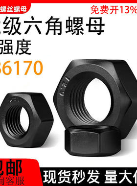 12级发黑高强度六角螺母