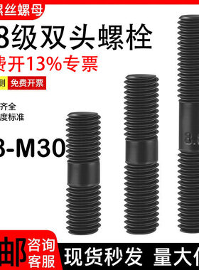 双头螺丝8.8级发黑高强度