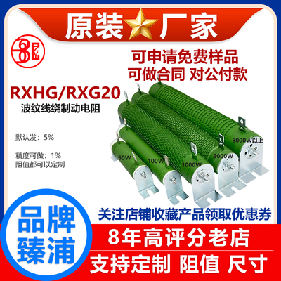 波纹线绕制动电阻刹车伺服负载大功率800W27R28R30R32R33R34R35欧