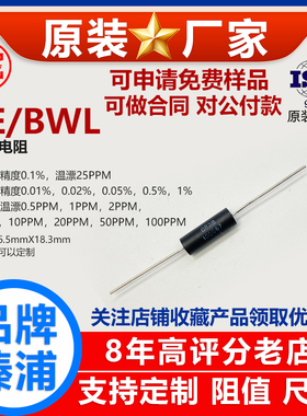 EE1/2标准无感高精度采样0.1％精密电阻 2W 50R51R56R68R75 欧 B