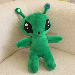 跨境AFTONSPARV 外星人玩偶 green plush 毛绒玩具周边 alien 新款