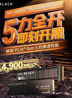 西部数据（WD）SSD固态硬盘 SN8100 M.2接口(NVMe协议PCIe5.0*4)