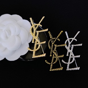 XYDZ优品麻绳杨树林胸针编织绳别针个性字母气质百搭名媛服装包包