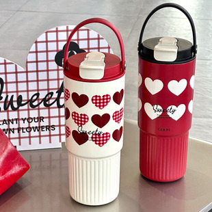 GOOM冰霸保温杯女生高颜值吸管水杯2026新款大容量316不锈钢杯子