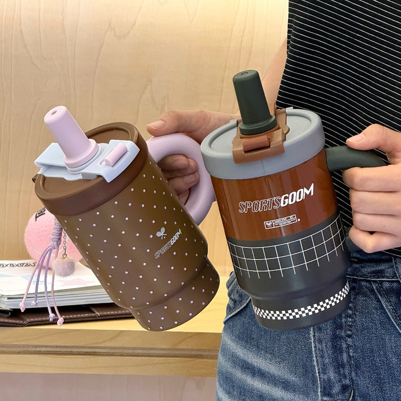 GOOM吸管保温杯女生办公室咖啡杯