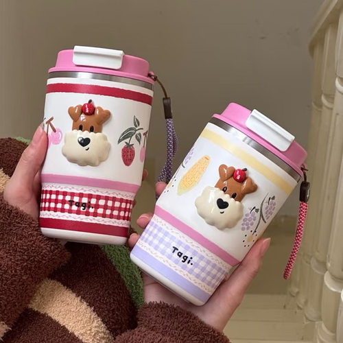 Tagi.保温杯女生高颜值吸管水杯
