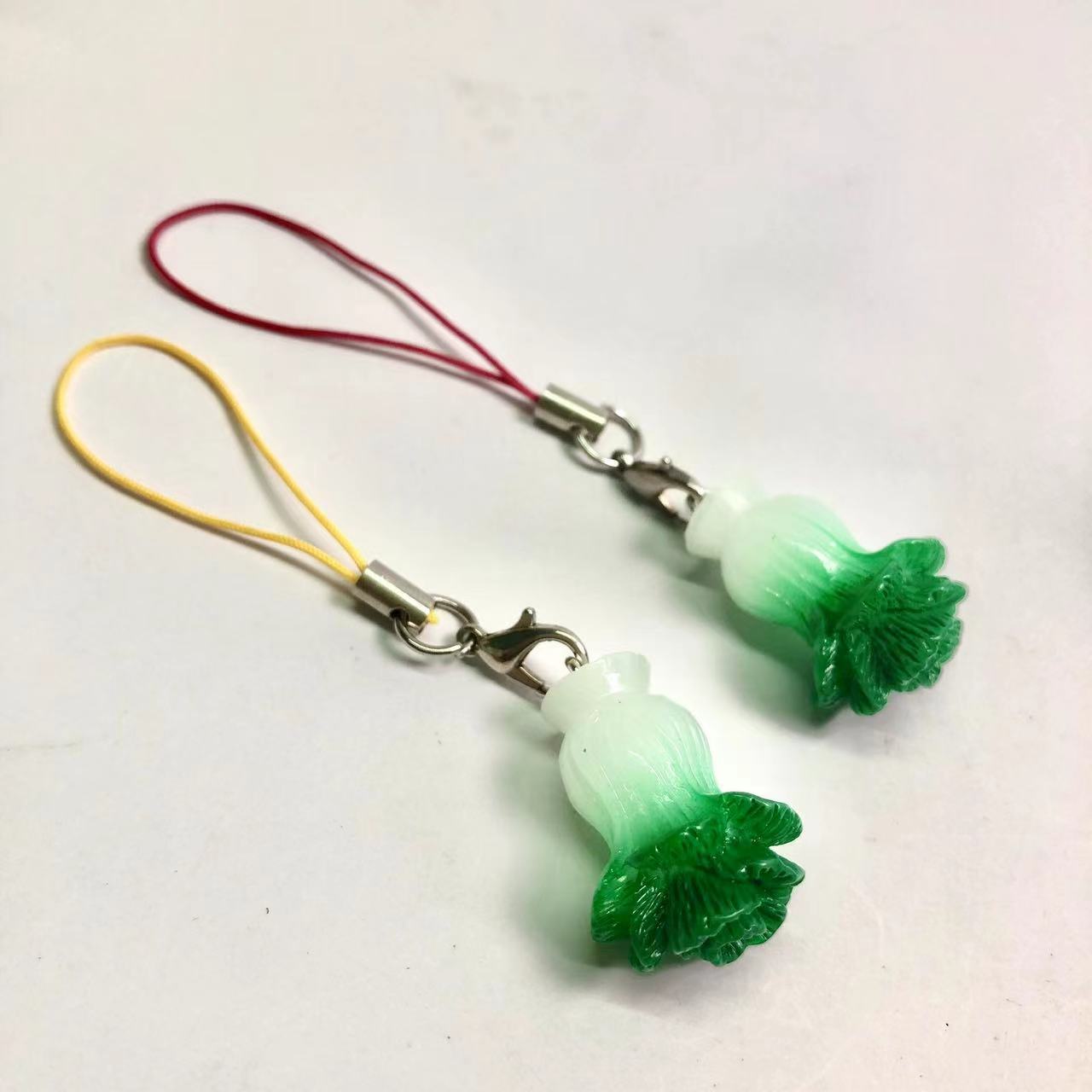 创意2厘米白菜钥匙扣挂件树脂 仿真蔬菜水果挂饰礼品现货