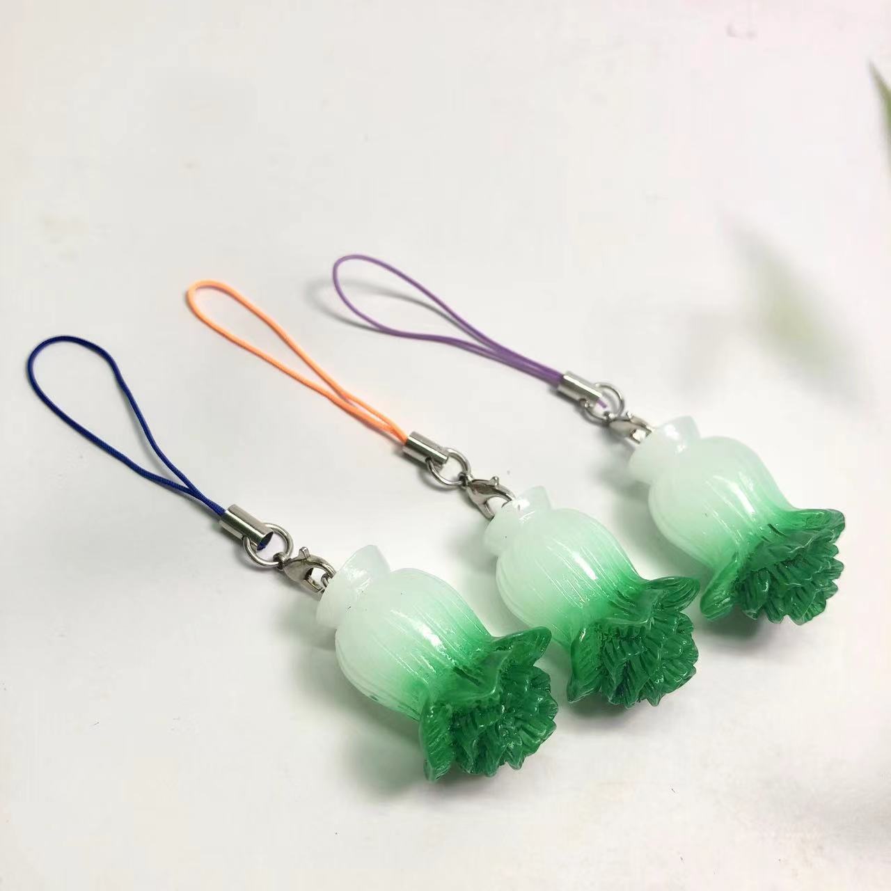 创意白菜钥匙扣挂件树脂 仿真蔬菜水果挂饰礼品现货