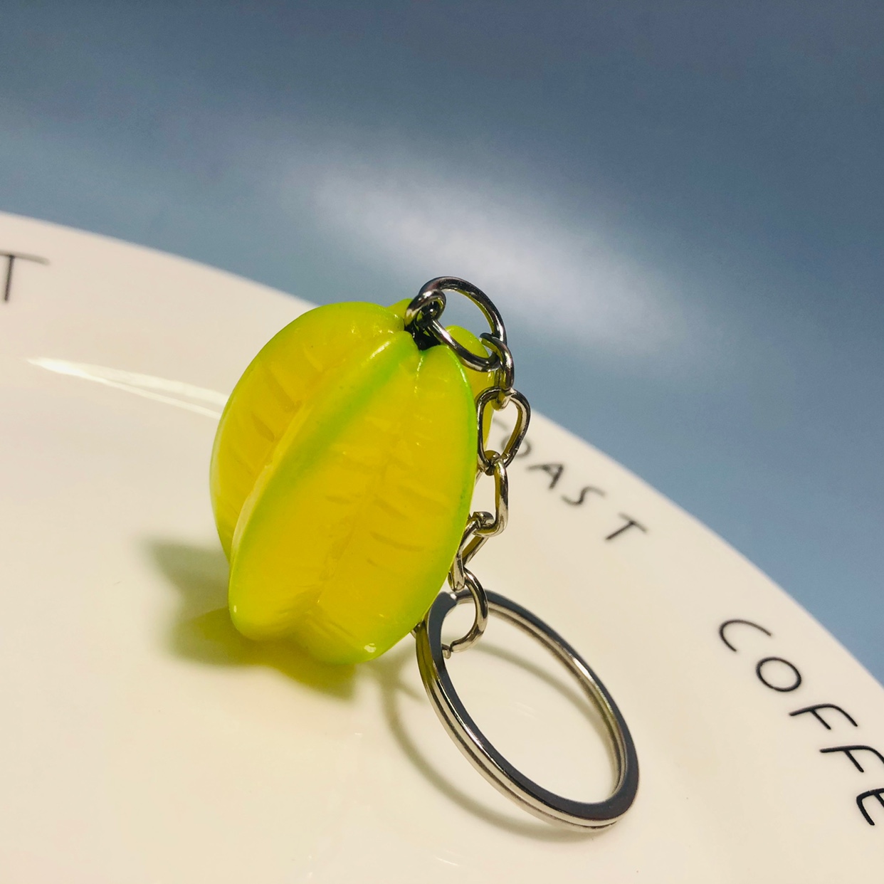 卡通树脂水果钥匙扣仿真水果节日小礼品杨桃西红柿哈密瓜芒果挂件